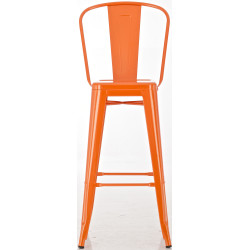 Lot de 4 tabourets de bar Aiden orange