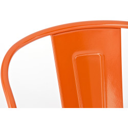 Lot de 4 tabourets de bar Aiden orange