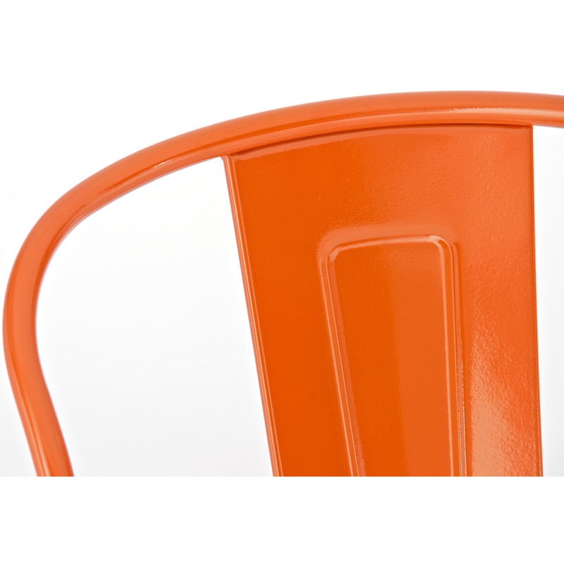Lot de 4 tabourets de bar Aiden orange