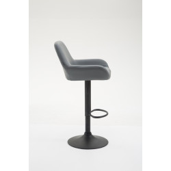 Tabouret de bar Braga en cuir artificiel B gris