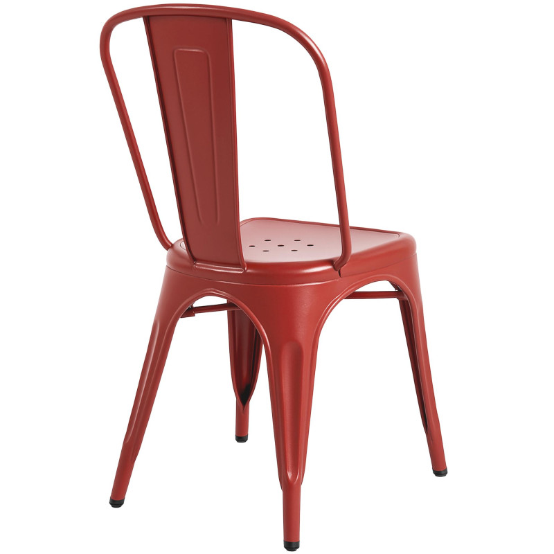 Lot de 4 chaises Benedikt rouges