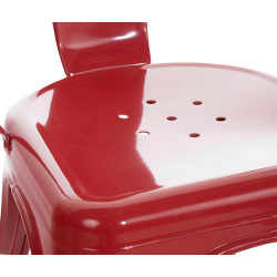 Lot de 4 chaises Benedikt rouges