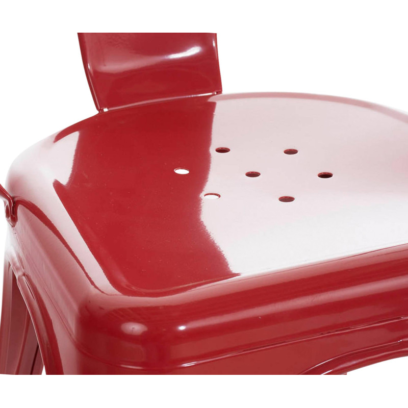 Lot de 4 chaises Benedikt rouges