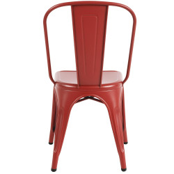 Lot de 4 chaises Benedikt rouges