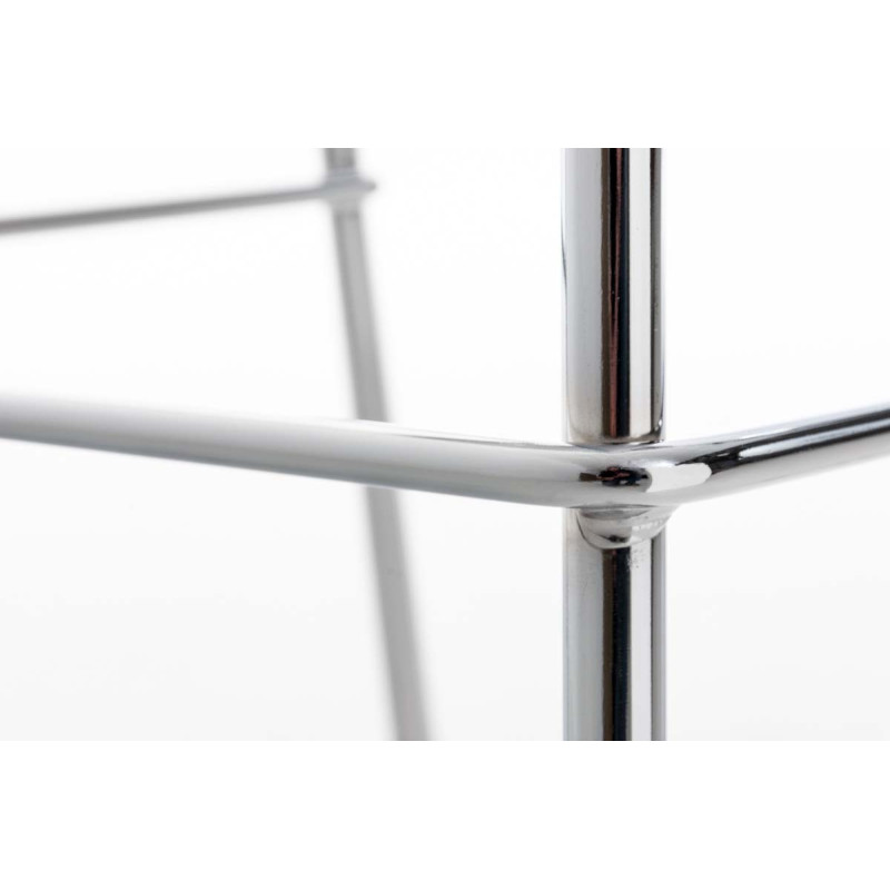 Sgabello design Hoover in polipropilene nero,cromo