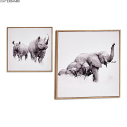 Cadre Avec cadre animaux Bois Contre-plaqué (31 x 2 x 31 cm)