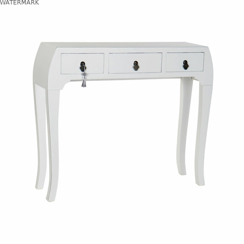 Meuble d'Entrée DKD Home Decor Blanc Argenté 96 x 26 x 80 cm