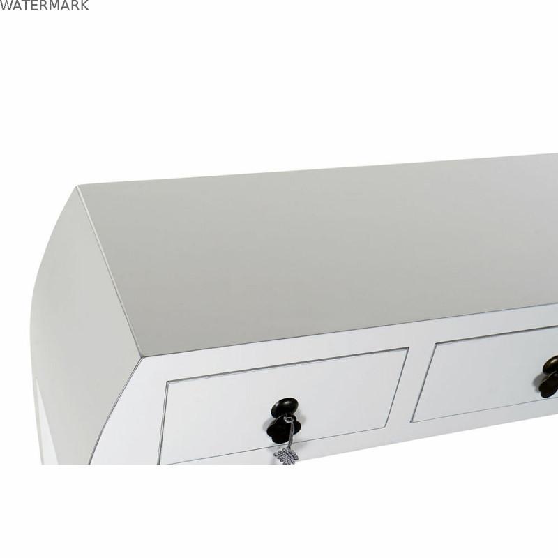 Meuble d'Entrée DKD Home Decor Blanc Argenté 96 x 26 x 80 cm