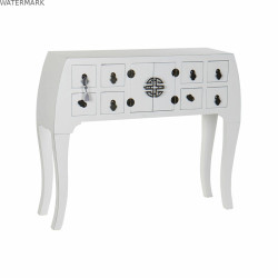 Meuble d'Entrée DKD Home Decor Blanc Argenté 98 x 26 x 80 cm