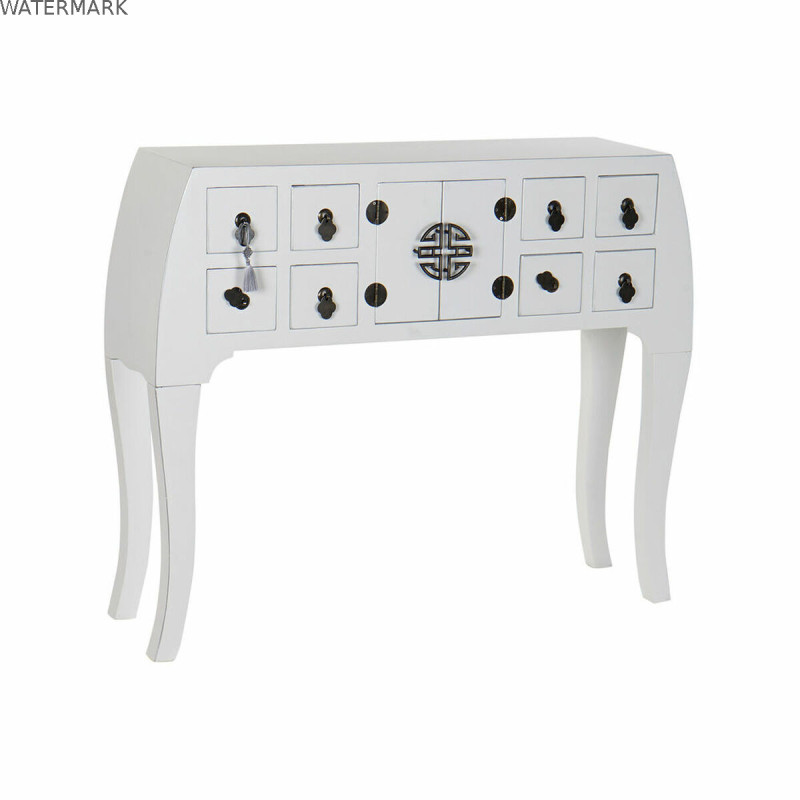 Meuble d'Entrée DKD Home Decor Blanc Argenté 98 x 26 x 80 cm