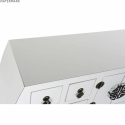 Meuble d'Entrée DKD Home Decor Blanc Argenté 98 x 26 x 80 cm