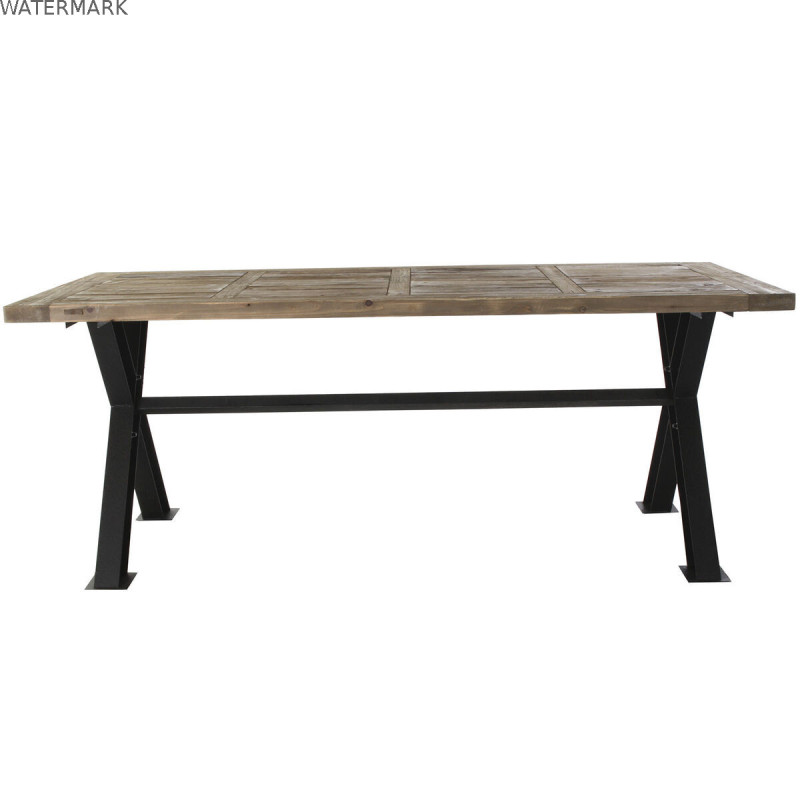 Table de Salle à Manger DKD Home Decor Métal Fer Bois Recyclé 200 x 100 x 78 cm
