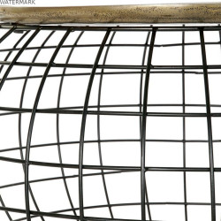 Table d'appoint DKD Home Decor 80 x 80 x 44 cm Noir Doré Aluminium Plastique