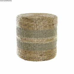 Repose-pied DKD Home Decor Multicouleur Naturel Aluminium Boho 42 x 42 x 40 cm