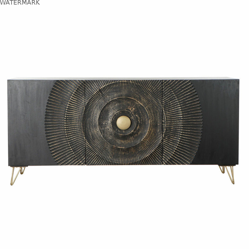 Buffet DKD Home Decor Noir Multicouleur Doré Métal Bois de manguier 160 x 45 x 75 cm Buffet DKD Home Decor Noir Multicouleur Doré Métal Bois de manguier 160 x 45 x 75 cm