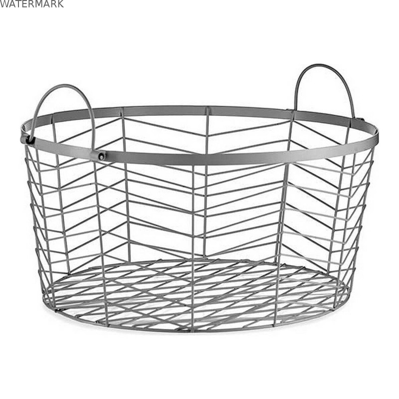 Lot de paniers Argenté Métal 40 x 18 x 40 cm (3 pcs)
