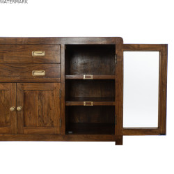 Buffet DKD Home Decor Verre Acacia (150 x 40.5 x 80 cm)