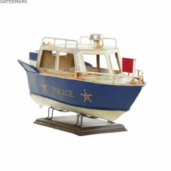 Figurine Décorative DKD Home Decor Bleu Blanc Bateau Vintage 27 x 10,5 x 14 cm (2 Unités)
