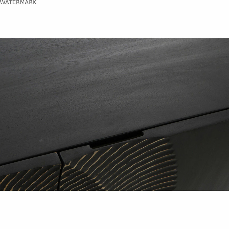 Buffet DKD Home Decor Noir Multicouleur Doré Métal Bois de manguier 160 x 45 x 75 cm