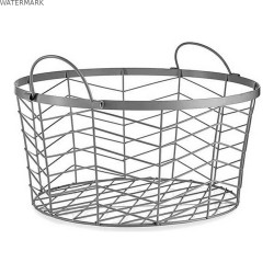 Lot de paniers Argenté Métal 40 x 18 x 40 cm (3 pcs)