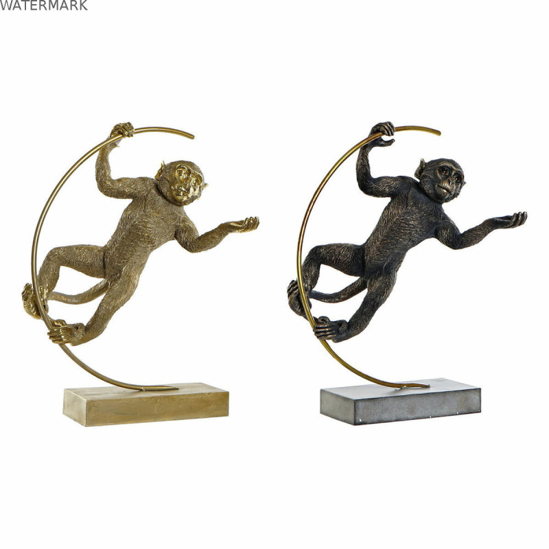 Figurine Décorative DKD Home Decor 33 x 25 x 48 cm Noir Doré Singe Moderne (2 Unités) Figurine Décorative DKD Home Decor 33 x 25 x 48 cm Noir Doré Singe Moderne (2 Unités)