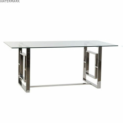 Table de Salle à Manger DKD Home Decor Verre Acier (180 x 90 x 75 cm)