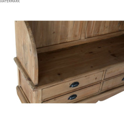 Porte-manteaux avec étagères DKD Home Decor Marron Noir Pin Miroir Naturel Alpino 124 x 40 x 200 cm