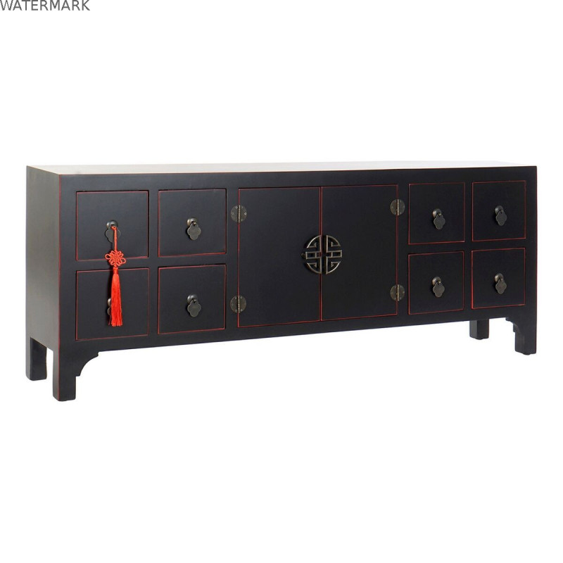 Meubles de télévision DKD Home Decor Noir Multicouleur Bois Sapin Bois MDF 130 x 24 x 51 cm Meubles de télévision DKD Home Decor Noir Multicouleur Bois Sapin Bois MDF 130 x 24 x 51 cm