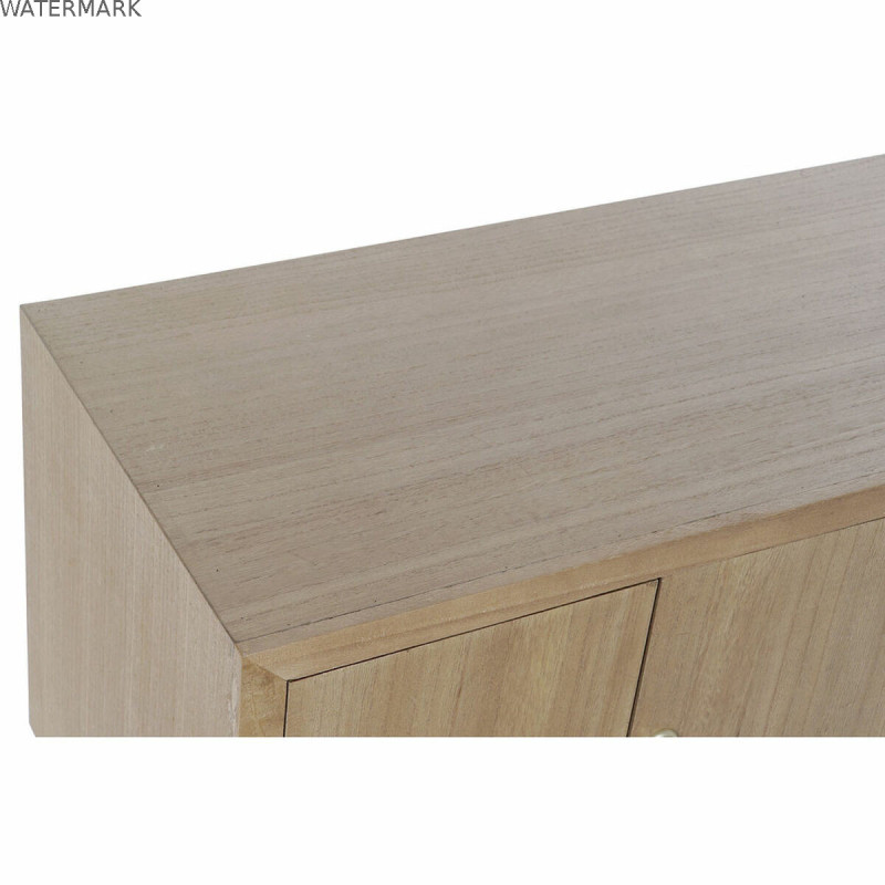 Meubles de télévision DKD Home Decor Gris Crème Métal Bois de paulownia (90 x 34 x 66.5 cm)