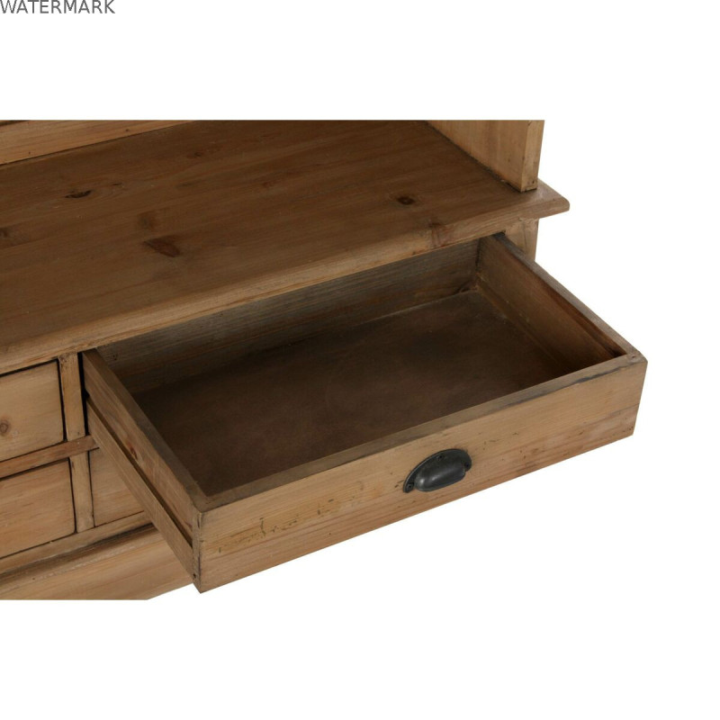 Porte-manteaux avec étagères DKD Home Decor Marron Noir Pin Miroir Naturel Alpino 124 x 40 x 200 cm