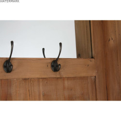 Porte-manteaux avec étagères DKD Home Decor Marron Noir Pin Miroir Naturel Alpino 124 x 40 x 200 cm