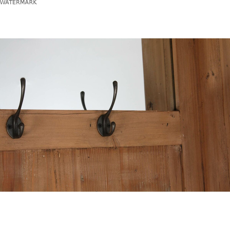 Porte-manteaux avec étagères DKD Home Decor Marron Noir Pin Miroir Naturel Alpino 124 x 40 x 200 cm