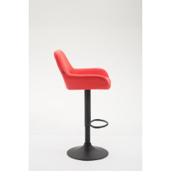 Tabouret de bar Braga en cuir artificiel B rouge