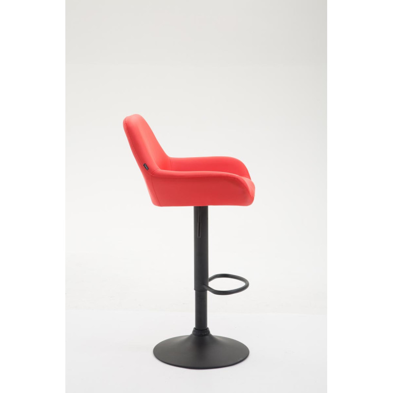 Tabouret de bar Braga en cuir artificiel B rouge