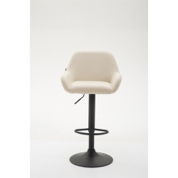 Taburete De Bar Braga En Simil Cuero Crema,Negro