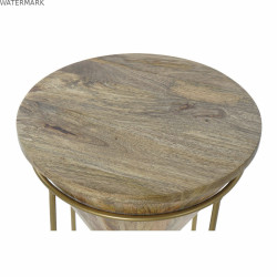 Table d'appoint DKD Home Decor Métal Bois de manguier (40 x 40 x 45 cm)