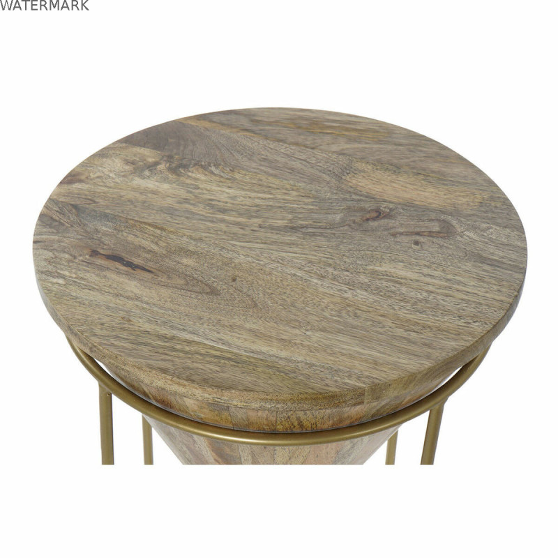 Table d'appoint DKD Home Decor Métal Bois de manguier (40 x 40 x 45 cm)