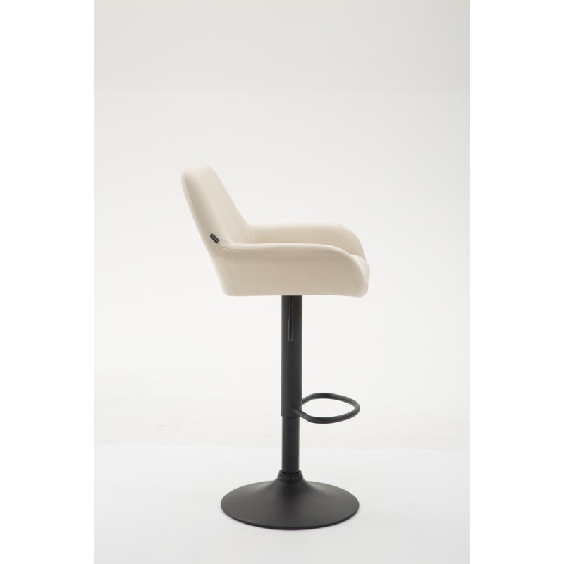 Tabouret de bar Braga en cuir artificiel B crème