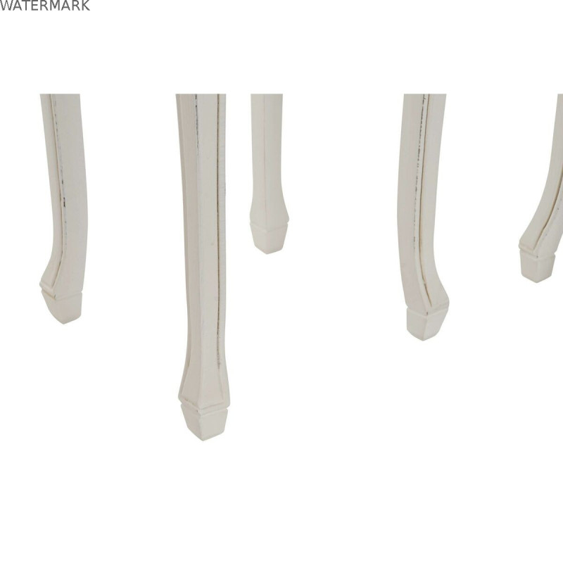 Jeu de 2 tables DKD Home Decor Blanc Marron 35 x 35 x 80 cm