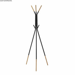 porte-manteaux DKD Home Decor Noir Naturel Acier Plastique Loft 65 x 65 x 179 cm