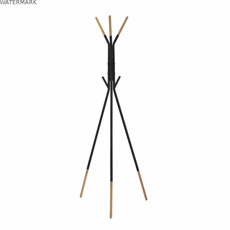 porte-manteaux DKD Home Decor Noir Naturel Acier Plastique Loft 65 x 65 x 179 cm