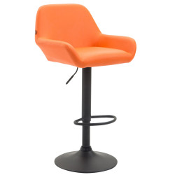 Tabouret de bar Braga en cuir artificiel B orange
