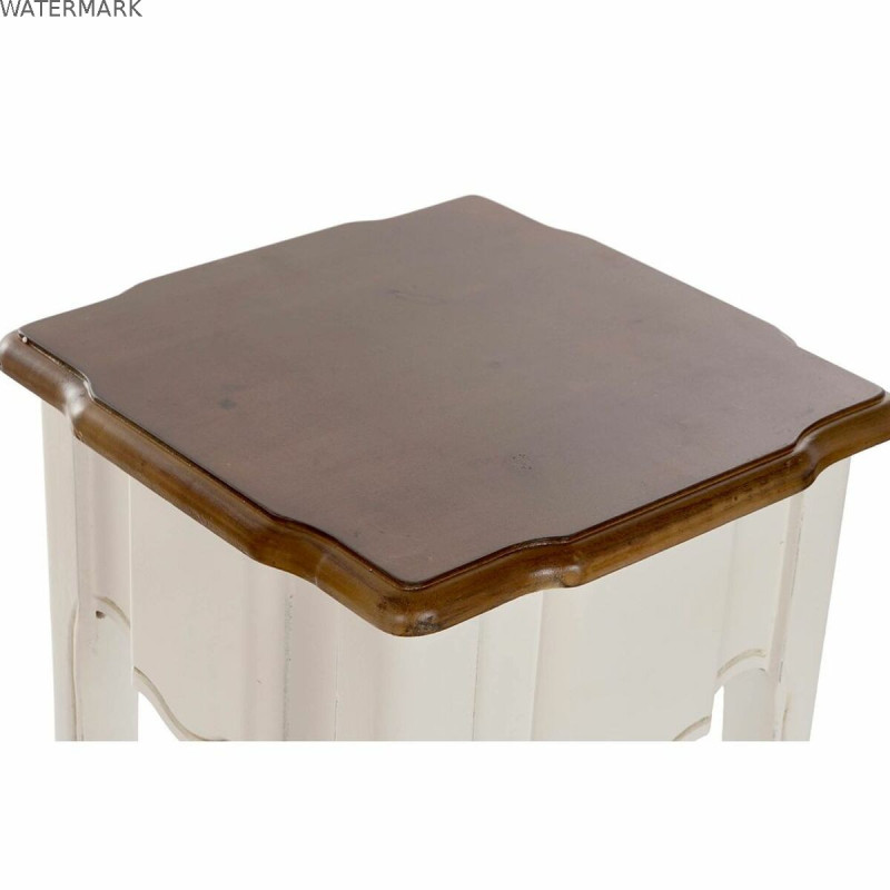 Jeu de 2 tables DKD Home Decor Blanc Marron 35 x 35 x 80 cm