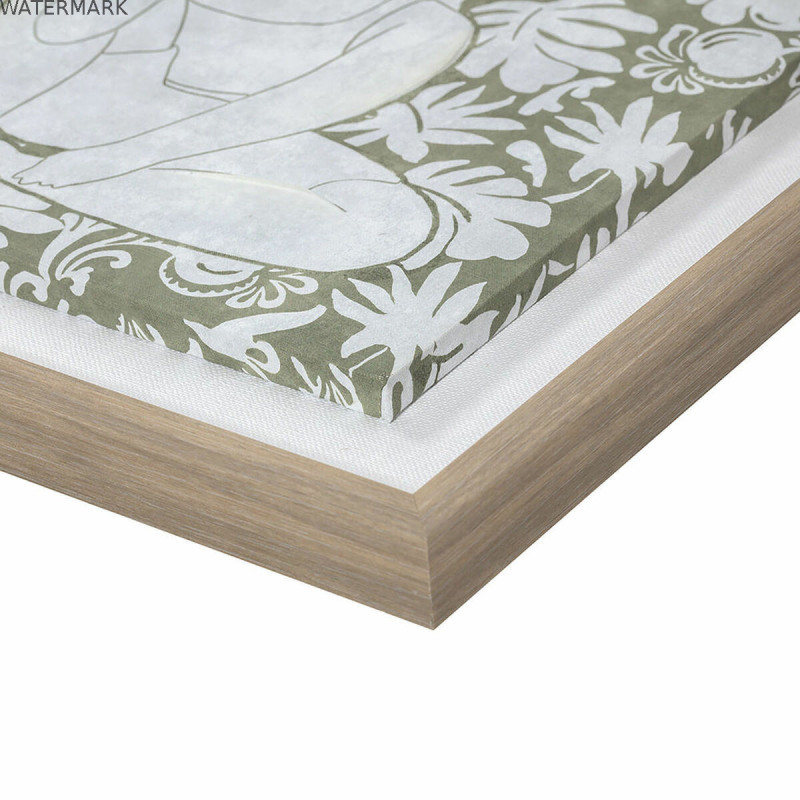 Cadre DKD Home Decor 42 x 3 x 42 cm Fleurs Scandinave (2 Unités)