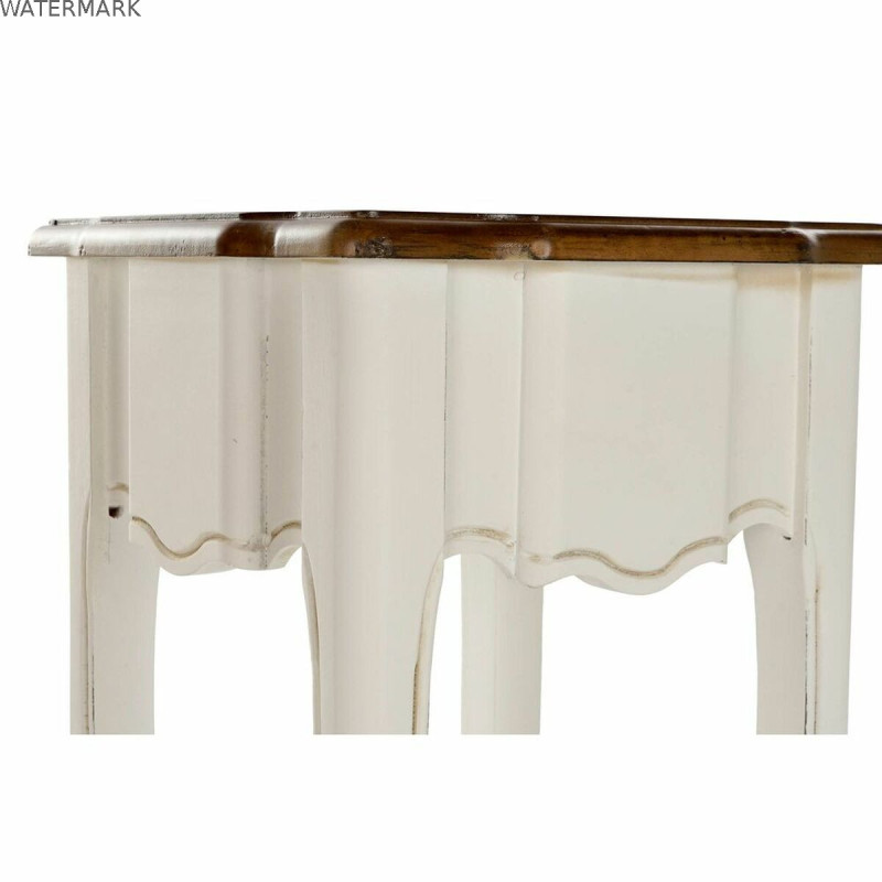 Jeu de 2 tables DKD Home Decor Blanc Marron 35 x 35 x 80 cm