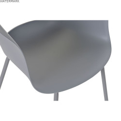Chaise DKD Home Decor Gris clair 56 x 54 x 80 cm