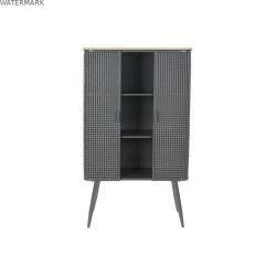 Étagère DKD Home Decor Naturel Gris Métal Bois 2 Etagères (79 x 39 x 133 cm)