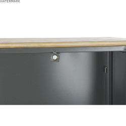 Étagère DKD Home Decor Naturel Gris Métal Bois 2 Etagères (79 x 39 x 133 cm)