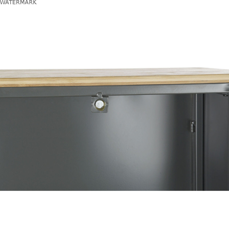 Étagère DKD Home Decor Naturel Gris Métal Bois 2 Etagères (79 x 39 x 133 cm)