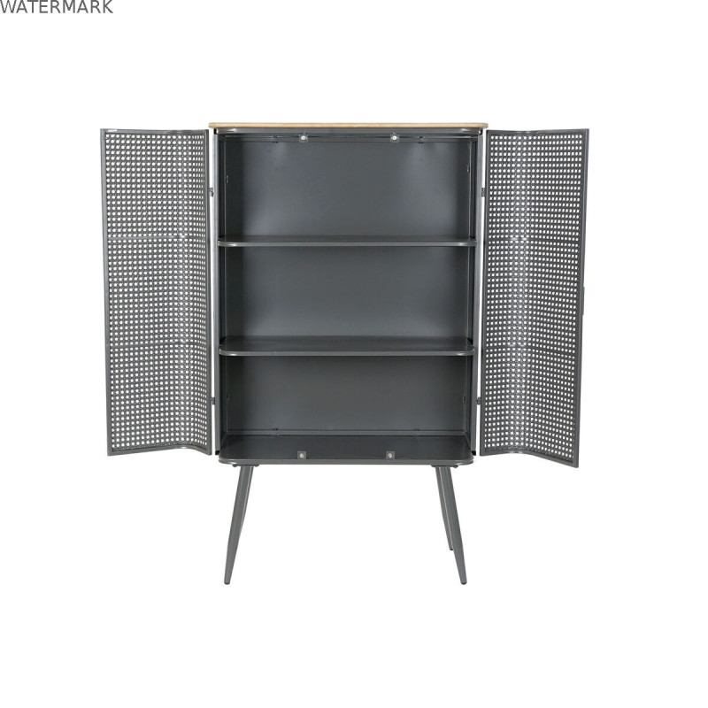 Étagère DKD Home Decor Naturel Gris Métal Bois 2 Etagères (79 x 39 x 133 cm)